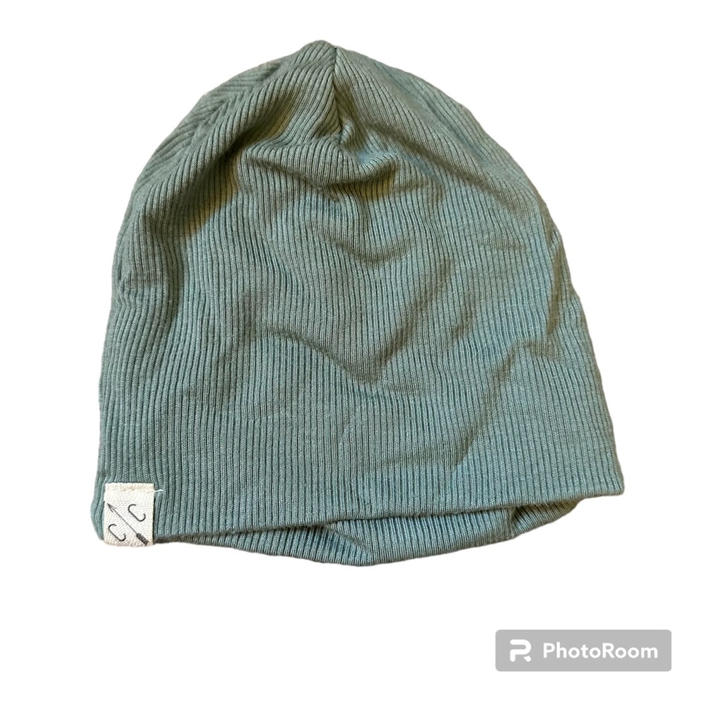 Childhoods Green Slouch Beanie 6-12M
